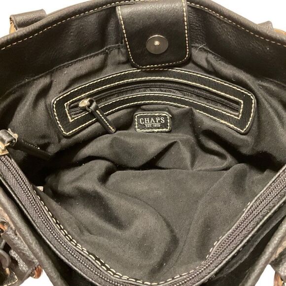 Vintage CHAPS Quiet Luxury Herringbone Handbag. Heritageprep top handle bag. - Picture 5 of 5